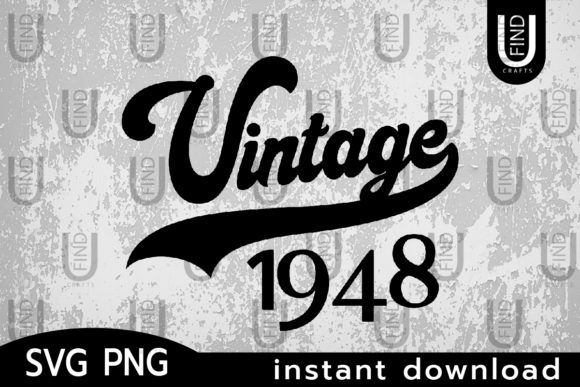 Vintage 1948 Embroidery Design
